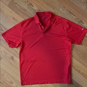 Nike Golf Dri Fit Red Performance Polo Shirt Mens